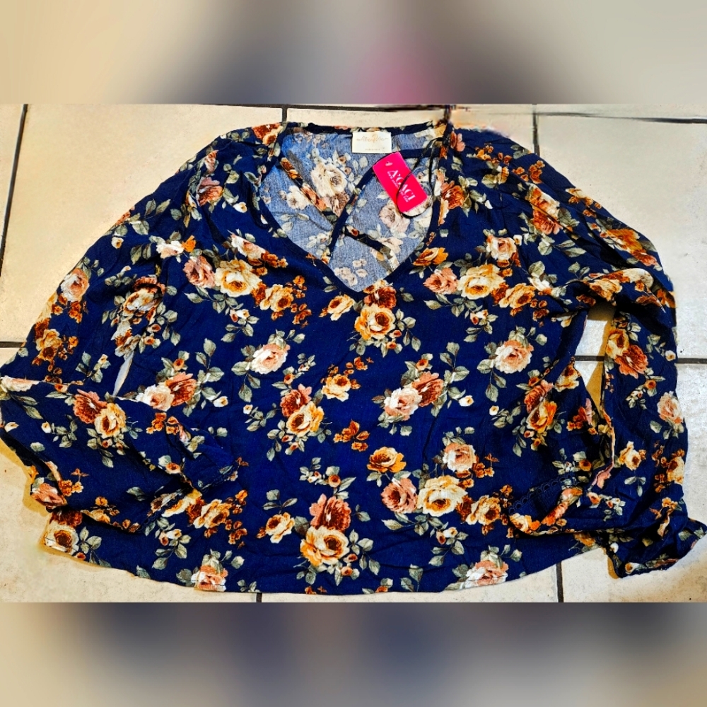 Allie Rose Floral Cut Out Blouse